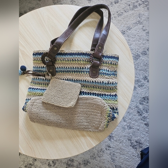 White Stag Stiped Women's Chic Crochet purse-shoulder-bags. - Picture 3 of 11